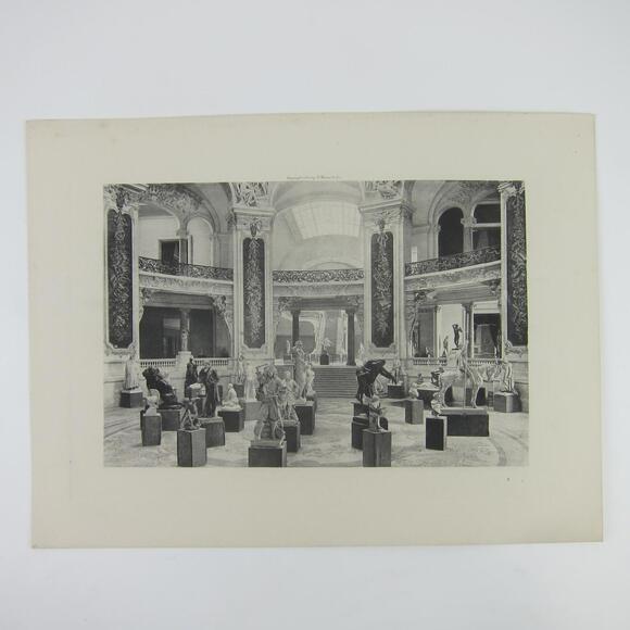 1900 Paris Exposition Universelle Sculptures Entrance Hall Grand-Palais Print